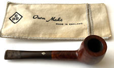 Vintage BBB Own Make VIRGIN 606 Smoking Pipe London England Pouch Used  J picture
