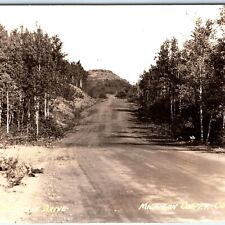 RARE c1930s Michigan Copper Country RPPC Brockway Mountain Drive Road Photo A167 picture