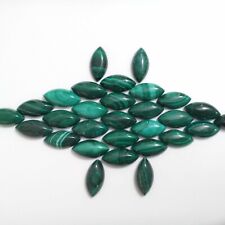 Huge Green Malachite Loose Gemstone Marquise 29 Piece Lot For Making Jewelry picture
