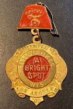 A BRIGHT SPOT FEZ MILWAUKEE - 1907 LOS ANGELES SHRINE CONVENTION MEDAL picture