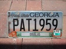 Georgia  2017  license plate  #  PAT  1959 picture