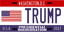 Donald Trump for President inauguration License plate picture