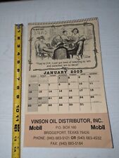2003 Vintage Mobil Vinson Oil The Back Forty Calendar 12 Months - Lex Graham picture