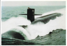 USS OHIO (SSBN-726) ~ Submarine at Sea ~ 1980's Postcard ~ Made in R.I.  (#2184) picture