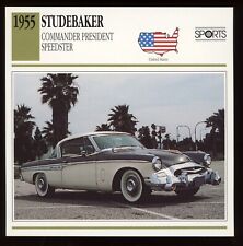 1955 Studebaker Commander  President Speedster Classic Cars Card picture