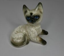 Vintage Enesco Blue Eyed Siamese Cat Figurine (1984) picture