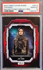 2022 Topps Star Wars Finest GFH GF12 JYN ERSO Die Cut RED Refractor /5 PSA 10 picture