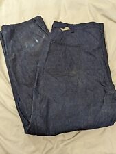 NEVER USED VINTAGE 50S  U.S NAVY DUNGAREE UTILITY DENIM PANTS 44 MILITARY picture