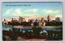 Dayton OH-Ohio, The Impressive Skyline, Antique, Vintage Souvenir Postcard picture