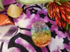 Seven Chakra Orgone Worry Stone Thumb ( 7 ) Meditation USA SELLER DIRECT IMPORT picture