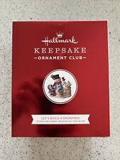 Hallmark Ornament Let's Build a Snowman Keepsake Club Member 2018 Exclusive NIB picture