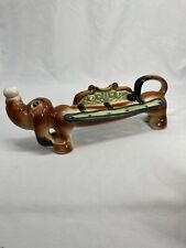 Vintage basset hound dog ceramic wall mount free stand Kitschy figurine picture