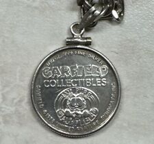 Garfield 1978 Collectible Silver Coin Pendant And Chain picture