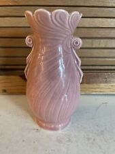 Vintage Mauve Pink Vase Planter Ceramic Unsigned 6” Tall picture