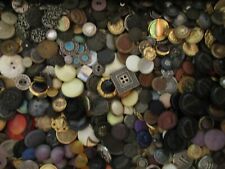 Huge Lot Decorative Buttons Shanks Metallic Plastic Vintage and New 1 1/2 Lbs. picture