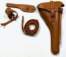 WWI WWII GERMAN P08 LUGER NAVY ARTILLERY LUGER HOLSTER & CARRY STRAP picture