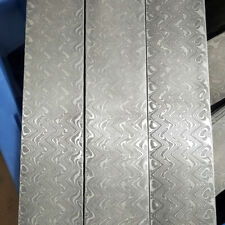 1PC Handmade Damascus Steel Billet Knife Blank Blade DIY Making Bar Wave Pattern picture