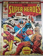 🔴🔥 THE SUPER-HEROES #47 UK 1976 EARLY THANOS MARVEL FEATURE 12 BLOODSTONE VG picture