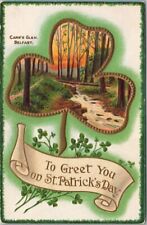 c1910s ST. PATRICK'S DAY Embossed Greetings Postcard 