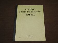  VINTAGE 1953 US UNITED STATES NAVY PUBLIC INFORMATION  BOOK picture