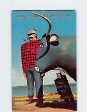 Postcard Paul Bunyan And Babe Hello from Bemidji Minnesota USA picture