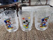 Walt Disney World Mickey Mouse McDonald’s Glass Cups 2000 Set of 3 picture