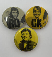 Rockpile vintage promo pin set of 3 Dave Edmunds  Nick Lowe picture
