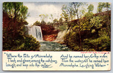 Vintage Postcard MN Falls of Minnehaha Laughing Waters Waterfall c1906 picture