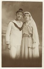 PORTRAIT OF A HANDSOME SAILOR AND HIS BRIDE IN SENS, FRANCE picture