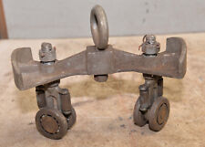Vintage 01924 I beam trolly collectible industrial blacksmith shop winch holder picture