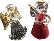 Stradivo 2.75” Handcrafted Glass Angel Christmas Ornaments picture