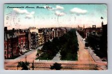 Boston MA-Massachusetts, Commonwealth Avenue, Antique Vintage c1910 Postcard picture