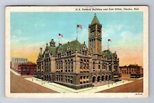 Omaha NE-Nebraska, U.S. Federal Building, c1949 Antique Vintage Postcard picture