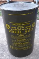 US Civil Defense Fallout Shelter Water Drum 1962 picture