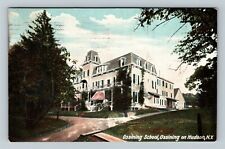 Ossining on Hudson, New York, OSSINING SCHOOL, c1906 Vintage Souvenir Postcard picture