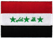 IRAQ FLAG PATCH IRAQI EMBLEM war military SADDAM HUSSEIN embroidered iron-on NEW picture
