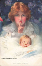 Philip Boileau Artist Signed Postcard Mother and Baby Dreams   c1912  M6 picture