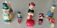 Lot of Five Vintage Walt Disney / Marx RAMP WALKERS, 1960s, Donald, Mickey, MORE picture