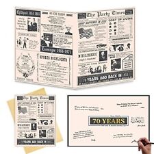 Funny 70th Birthday Card With Envelope, Big Vintage Happy 70 Year Old 1953 picture