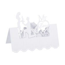 Table Name Place Cards 50Pcs Hollow Butterfly Cut Design Blank Card White picture