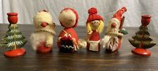 Vintage Swedish wooden Christmas Decorations Lot Of 6 picture