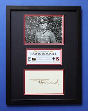 ERWIN ROMMEL AUTOGRAPH framed masterly display WW2 The Desert Fox picture