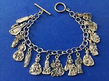 Custom Religious Catholic Saint Medal Charm Bracelet FIGURE Medals Stainless Z2 picture