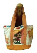 Vintage Disney Mickey Mouse Retro canvas Bag Orange with beautiful lining picture
