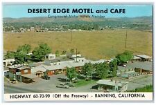 c1960 Desert Edge Motel Cafe Highway Restaurant Aerial View Banning CA Postcard picture