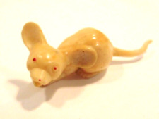 cute hard plastic yellowish white mouse figurine (detached from unknown item) picture