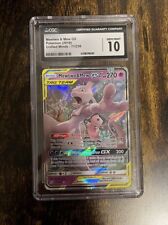 2019 Pokemon Sun & Moon Unified Minds #71 Mewtwo & Mew GX CGC 10 picture