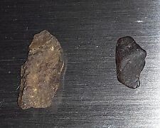 2 Chondrite Meteorites - L4 - 1 GOLD BASIN 0.485g, 1 FORESTBURG A 1.62g - Space picture