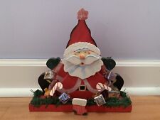 3D WOODEN CUTOUT - CHRISTMAS SANTA CLAUS HOLDING PRESENTS DECORATION - 10” x 10