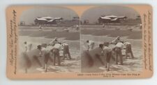 c1900's Real Photo Stereoview Farmers Working Costa Rica's Coffee Piles picture